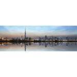 Dubai Reflected on the waters of The Sanctuary
