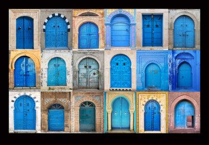 Journey Through Arabian Doors Landscape- Blue