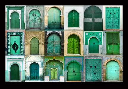 Journey Through Arabian Doors Landscape- Green